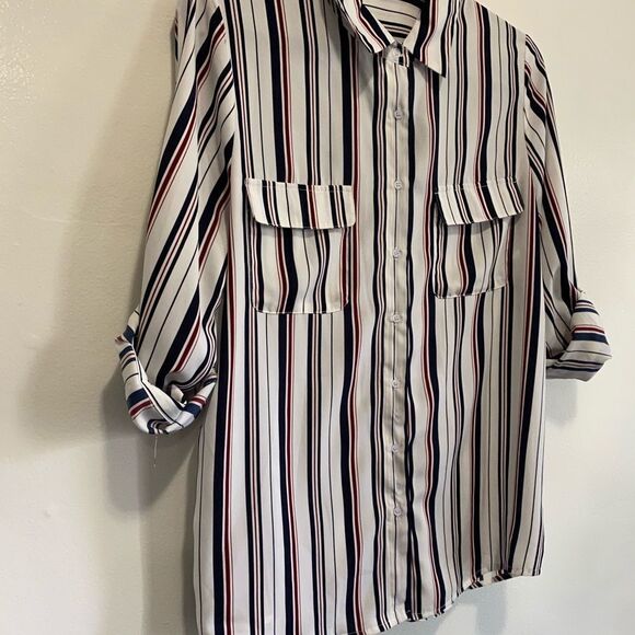 OVI Polyester Striped Blouse - Picture 7 of 9